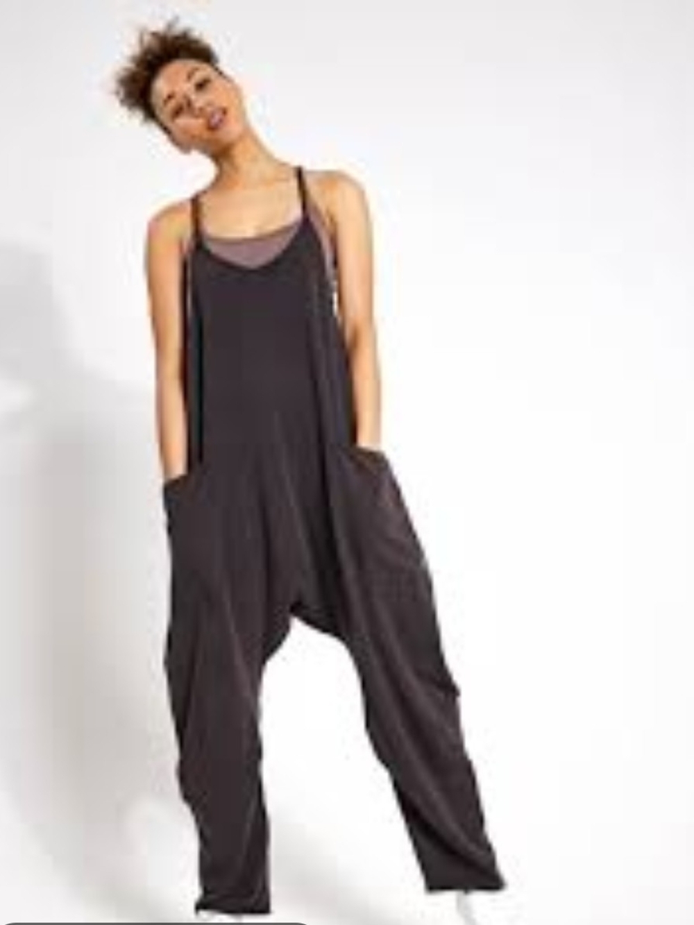 FP Movement Hot Shot Onesie in a washed charcoal shade
